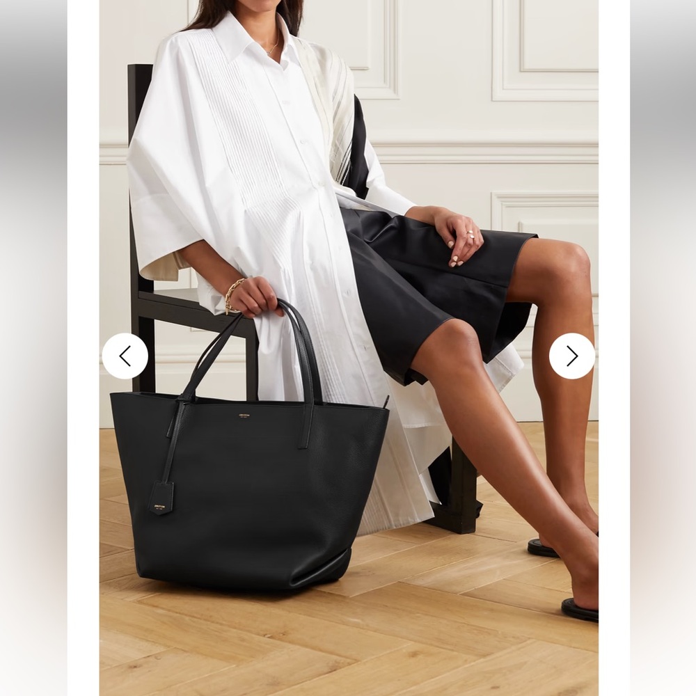 OROTON
Duo large textured-leather tote . Black Leather Tote Bag